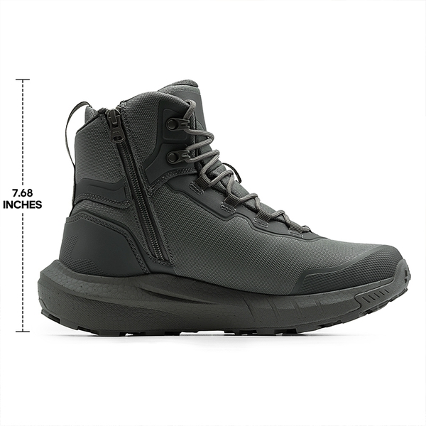 Botas de Senderismo Táctical para Hombre Ligeras con Suela Acolchada para Trabajo todo el día Cremallera Lateral Motocicleta Combate